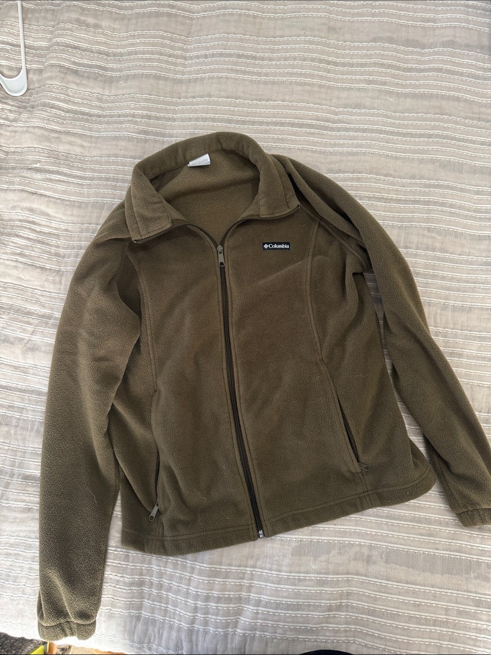 Columbia Olive Green Lightweight Full-Zip Fleece Jacket